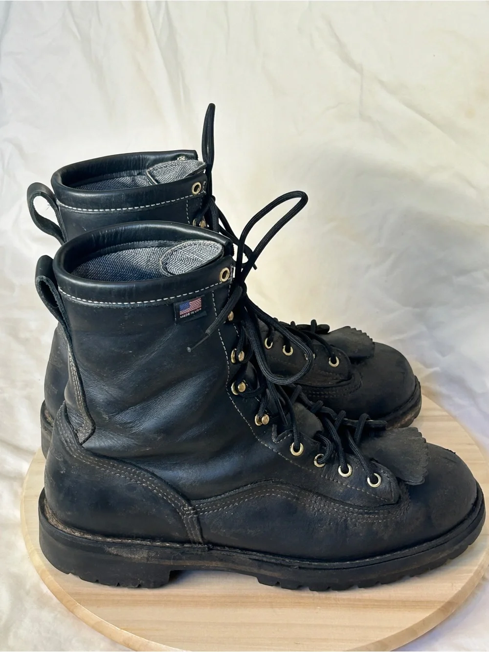 Danner Men's Super Rain Forest 8”Black Leather Work Boot US 11.5